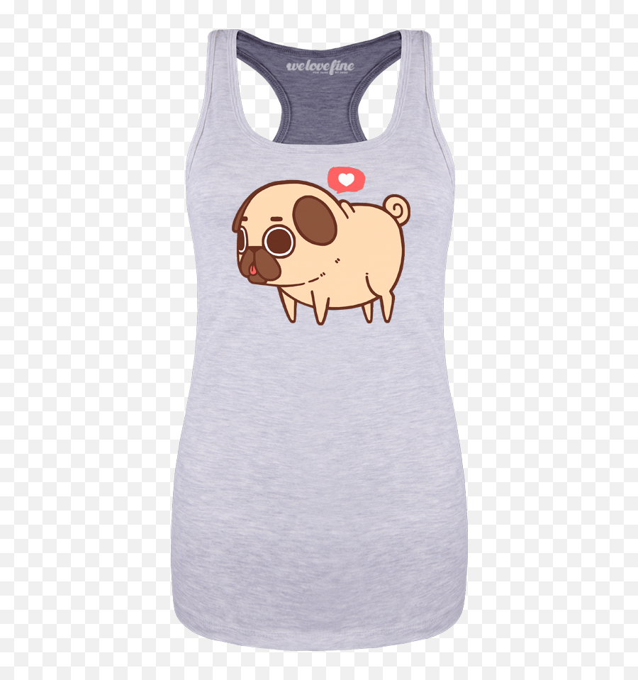 Puglie Pug Burger - Novocomtop Sleeveless Emoji,Puglie Pug Emojis