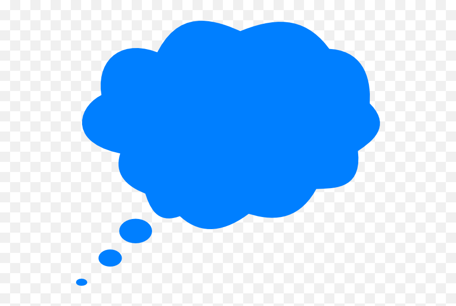 Blue Thought Bubble Png Transparent Png - Color Thought Bubble Png Emoji,Thinking Cloud Emoji