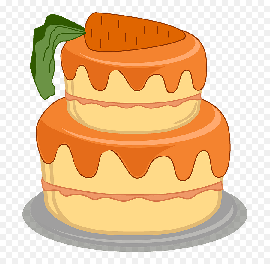 Birthday Cake With A Carrot Clipart - Fast Food Png Cute Carrot Cake Clipart Emoji,Animated Emoticons Eating Carrot Cake
