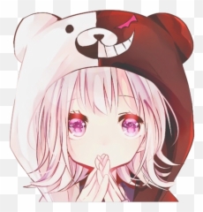 Anime Animegirl Sticker Cute Onesie - Cute Anime Bear Girl Emoji,Girls Emoji Onesie