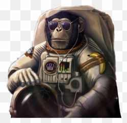 Austronaut Ape Monkey Sticker - Wallpaper Emoji,Ape Emoji