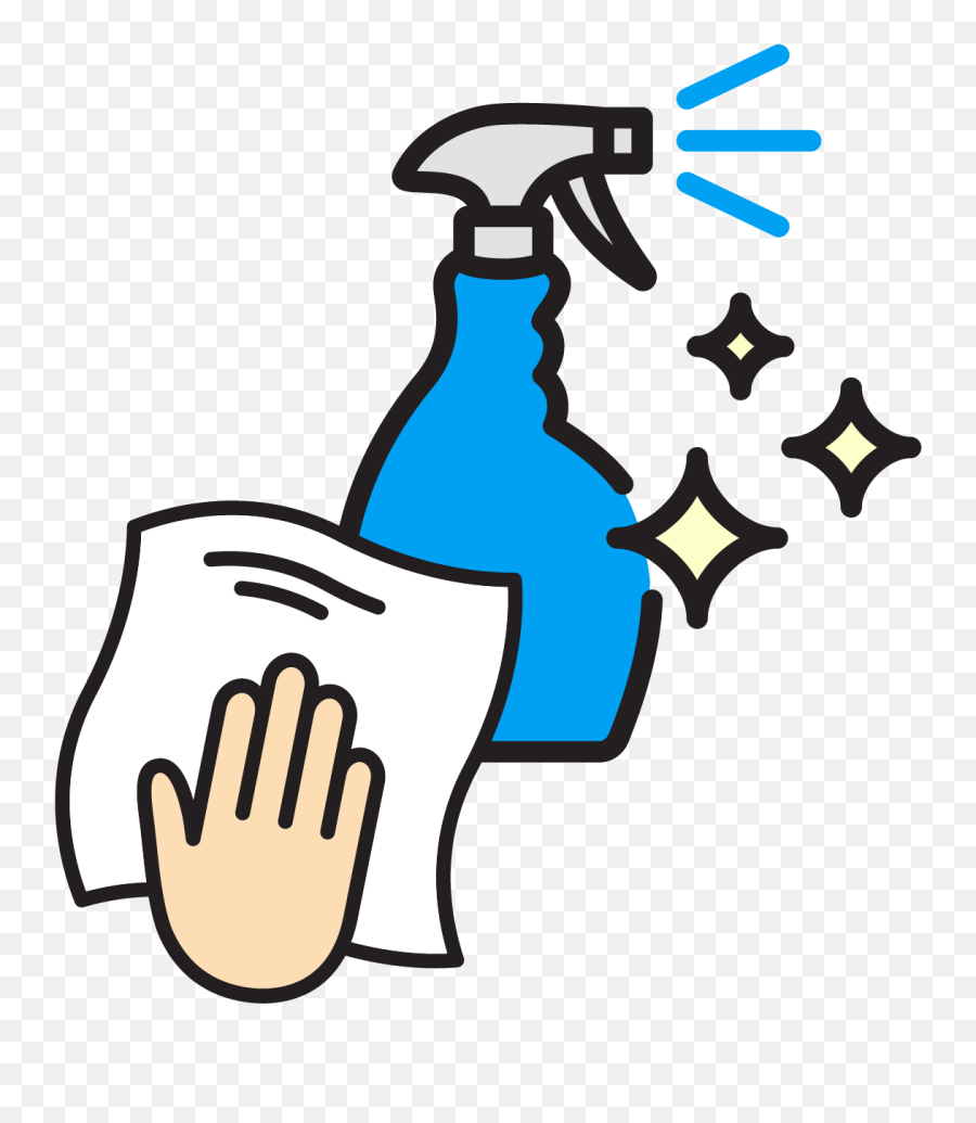 Our Covid - 19 Response University Of Hawaiu0027i West Ou0027ahu Cleaning Spray Clipart Emoji,Mask And Gloves Emoji