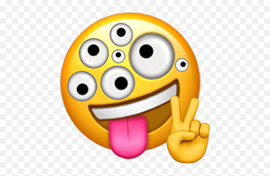 Deerbandstickers - Crazy Face Emoji,Laughing Emoji Mask Meme