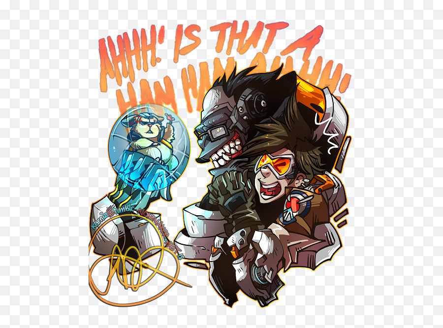 Download Hd Hammond Winston And Tracer - Overwatch Winston Overwatch Hammond X Winston Emoji,Winston Overwatch Emoticon