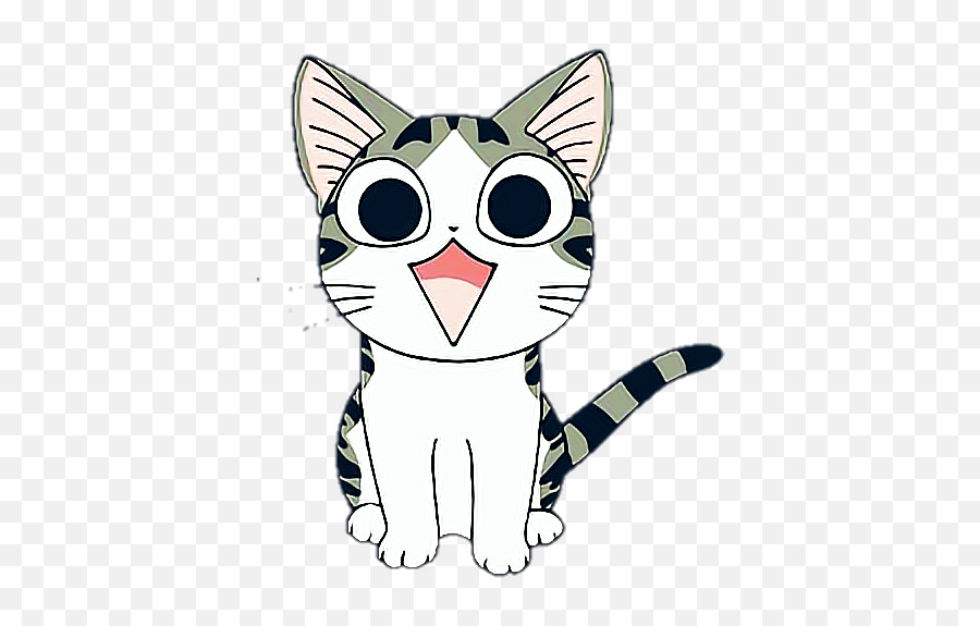Catcutecat Dog Remix Sticker By Ayat - Chi Cat Stickers Emoji,A Cat With A Heart Emoji In Line