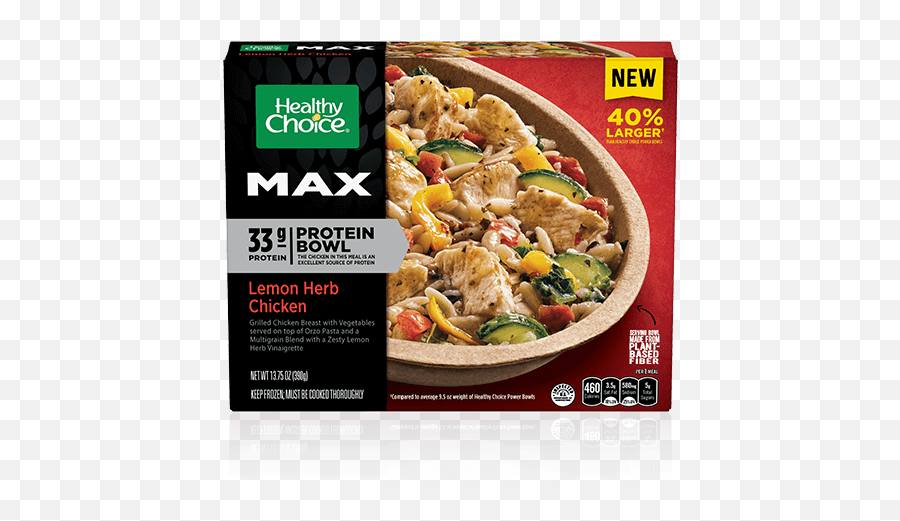 Lemon Herb Chicken Frozen Bowl Healthy Choice - Healthy Choice Max Honey Sriracha Chicken Emoji,Do Chickens Have Feelings And Emotions