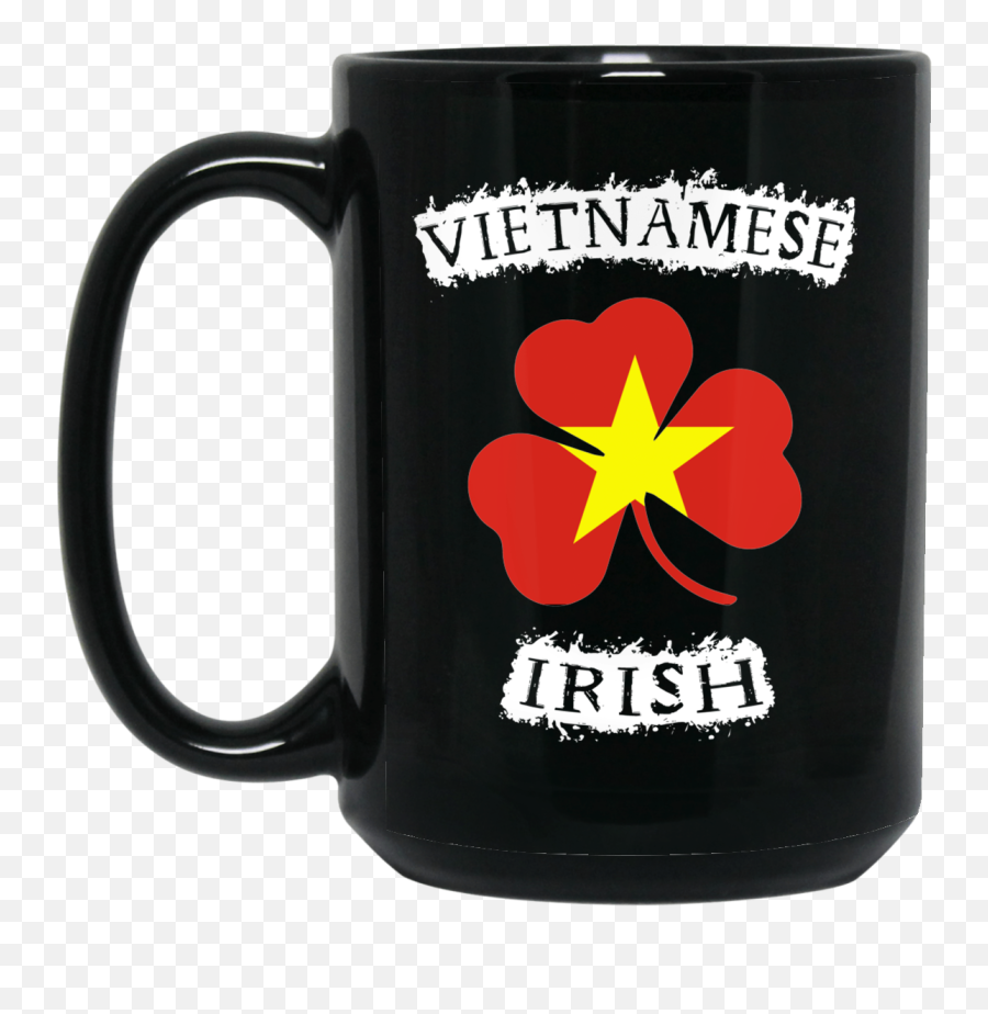 Vietnamese Irish Shirt Flag Vietnamese Black Mug Emoji,Skype, No St Patrick Day Emojis