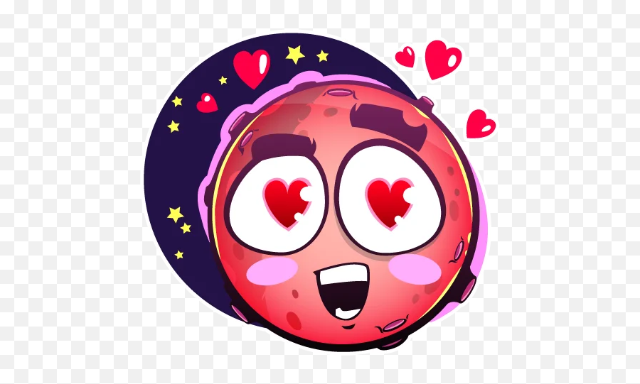 Telegram Sticker 7 From Collection Moony Loony Emoji,Lovly Emoji