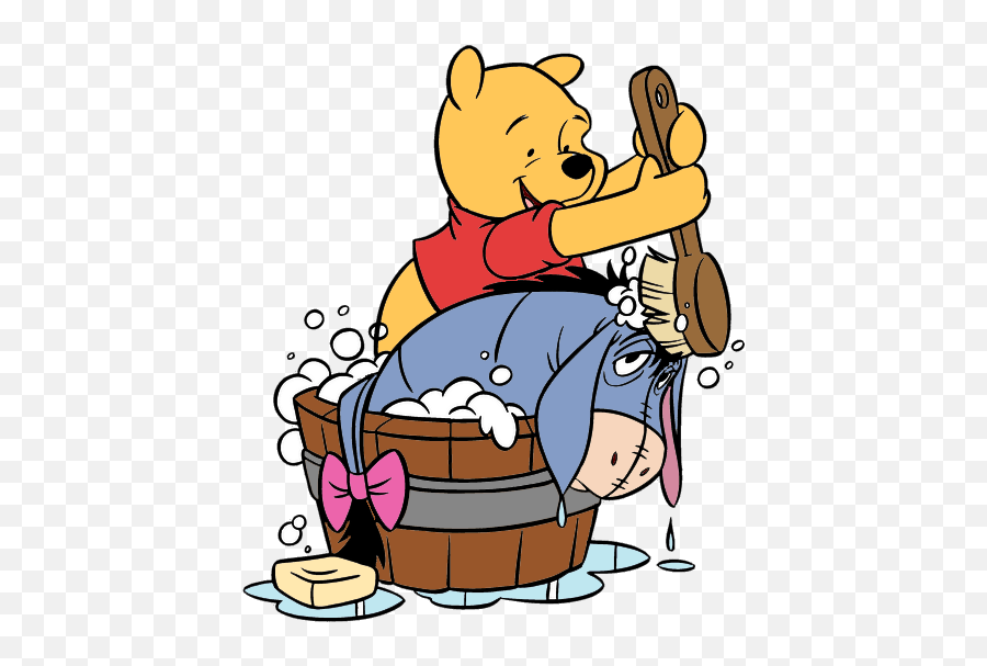 Cute Winnie The Pooh Winnie The Pooh - Winnie The Pooh And Eeyore Bath Emoji,Guess The Emoji Turtle And Bird