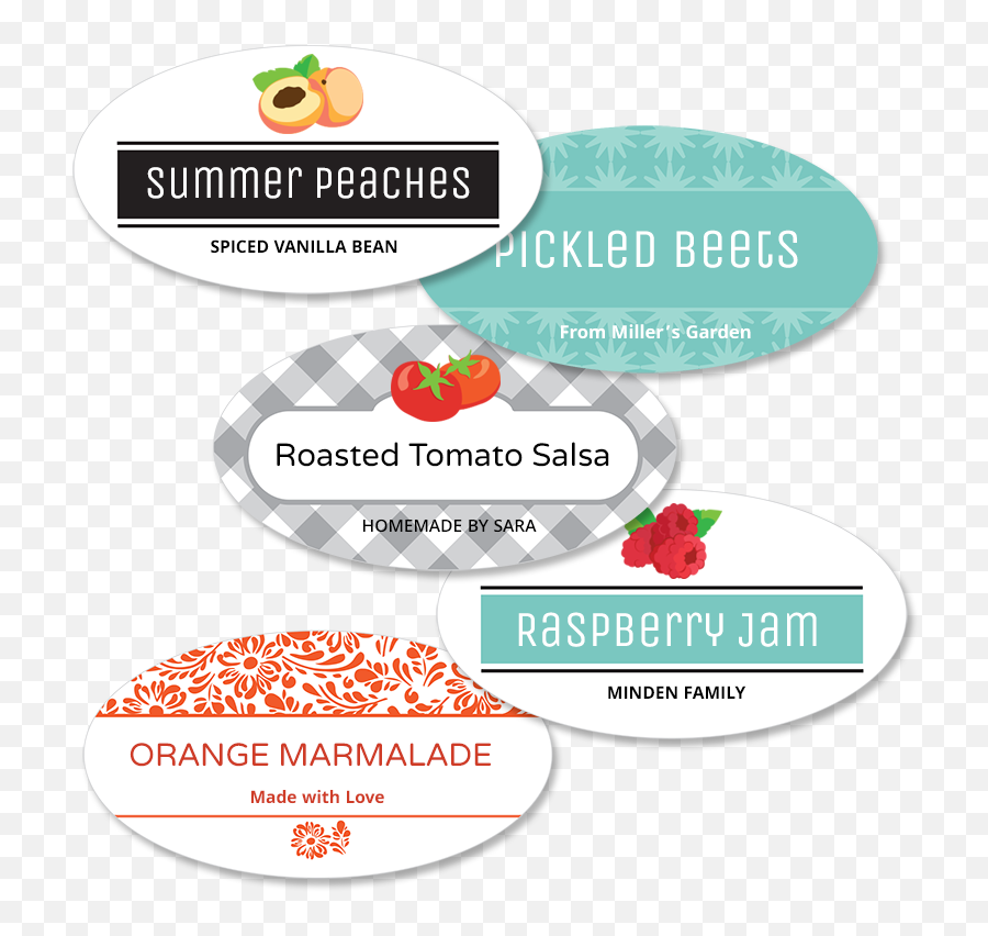 Oval Canning Labels Oval Mason Jar Labels Gingham Labels Emoji,Emotions With Mason Jars And Water