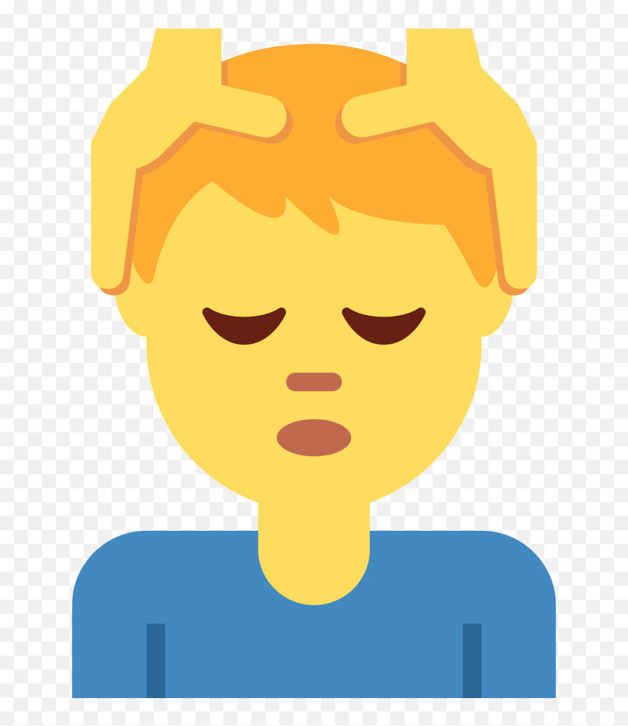 Man Getting Massage Emoji - Masaje Emoji,Massage Emoji