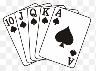 Royal Flush - Spade Suit Clipart Free Download Transparent Emoji,Poker Hand Emoji