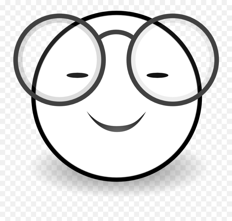 Download Emoticon Face Smiley - Smiley Faces Black And White Emoji,Glasses Emoji