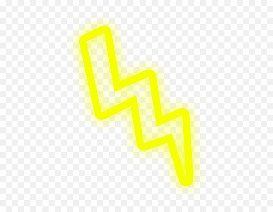 Neon Yellow Lightning Bolt Sticker By Amanda - Horizontal Emoji,Lightning Bolt Emoji