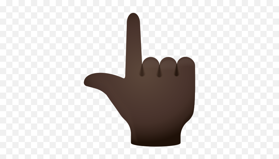 Backhand Index Pointing Up Dark Skin Tone Icon - Sign Language Emoji,Pointing Emoji
