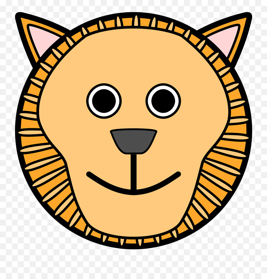 Lion Animal Wildlife Nature Png - Lion Face Clip Art Emoji,Lion King Emoticons