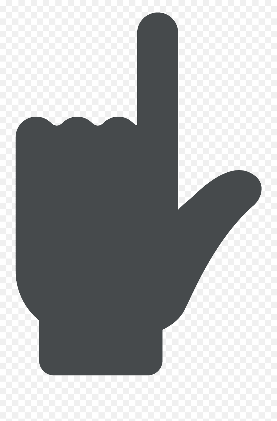 Backhand Index Pointing Up Emoji Clipart Free Download - Sign Language,Pointing Finger Emoji