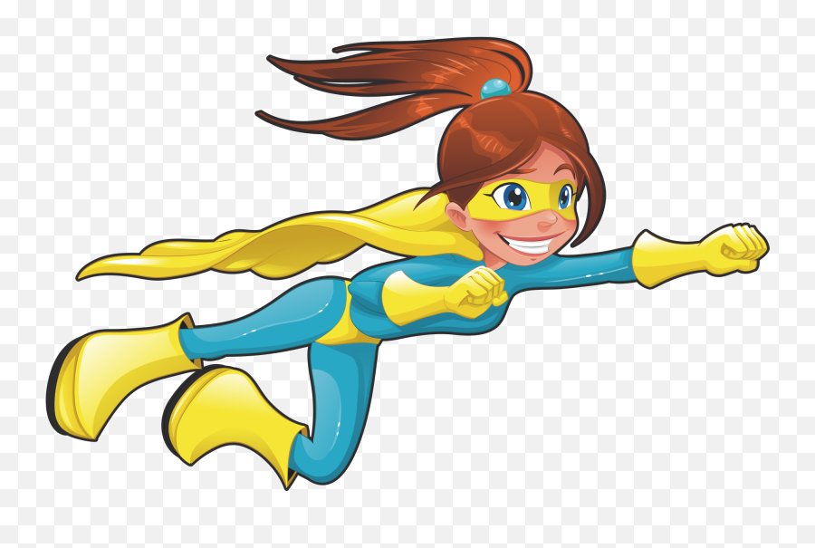 Clipart Fruit Superhero Clipart Fruit - Clipart Super Hero Flying Emoji,Emotion Cartoon Superhero