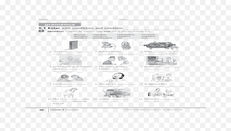 Ave4e L05 Ap Grammar Activities - Language Emoji,Estructura | 5.1 Estar With Conditions And Emotions