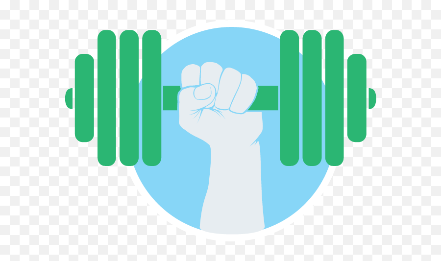 Circular Icon Depicting A Hand Holding - Dumbbell With Hand Png Emoji,Dumbell Emojis