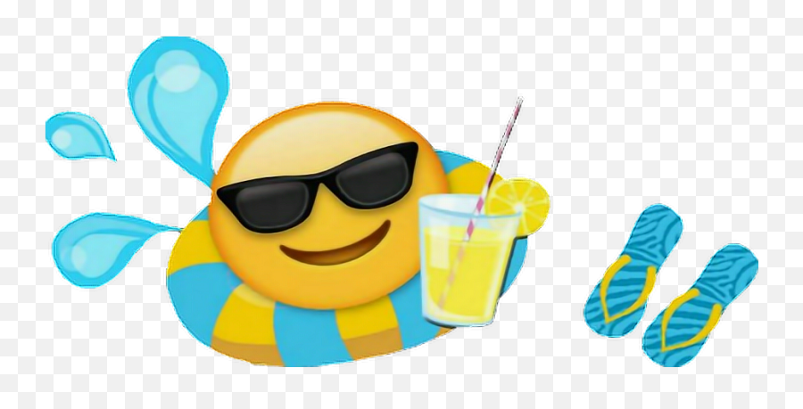 Summer Emoji Png - Emoji Summer Fun Pooltime Summer Emoji Transparent,Drink Emoji