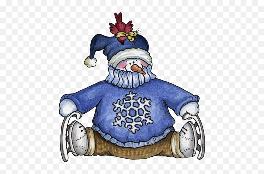 Snowman Clipart - Primitive Country Snowman Clipart Emoji,Snowman Emoticons