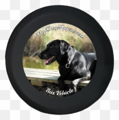 My Dog Approved This Vehicle Black Lab - Labrador Spare Wheel Covers Emoji,Happy Birthday Emoticons With Labrador Retriever