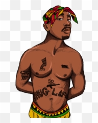 Bandana 2pacshakur Sticker - Tupac Cartoon Emoji,2pac Emoji