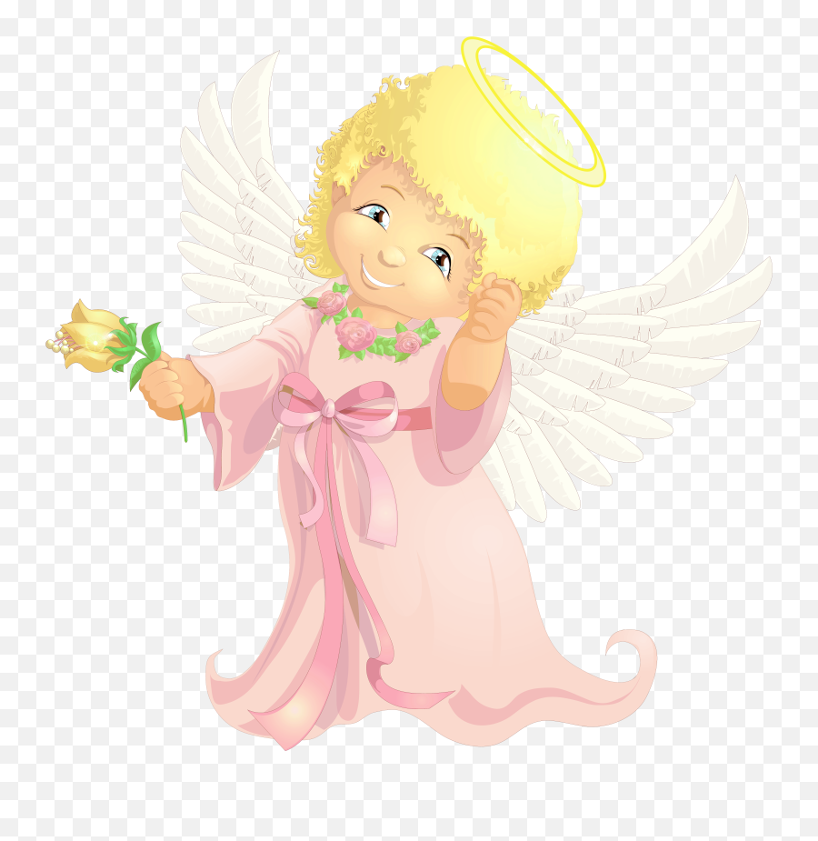 Angel Clip Art - Cute Angel Transparent Png Clipart Png Emoji,Angel Heart Kawaii Emoticon