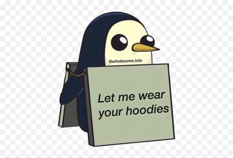 Affection Adorable Penguin Sticker - Profile Photo Adventure Time Profile Emoji,Penguin Emoji Text