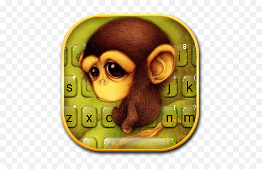 Cuteness Monkey Keyboard Theme - Monkey Emoji,Ape Emoji