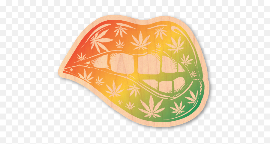Weed Leaf Lips - Marijuana Lips Png Emoji,Is There A Weed Leaf Emoticon