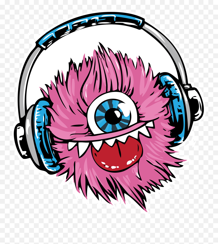 Monster Clipart - Monster With Headphones Clipart Emoji,Monster Emoticons