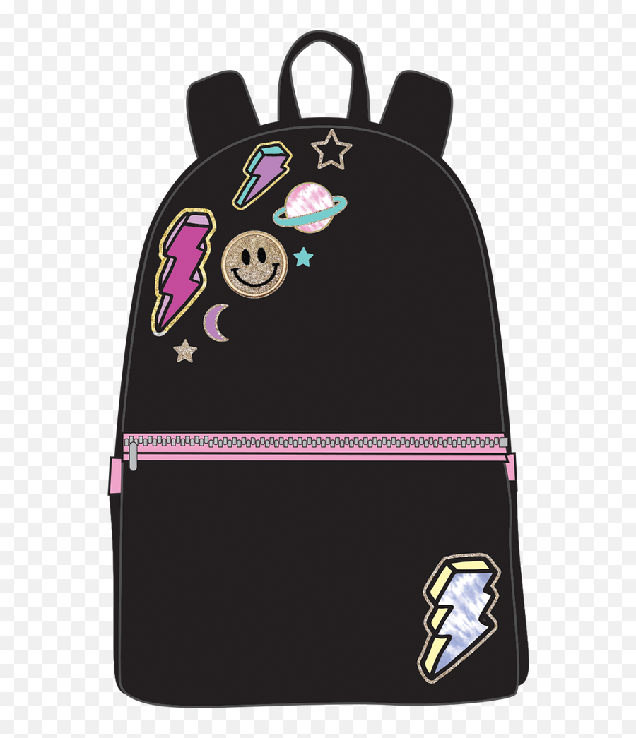 Lightning Bolt Patches Backpack - Product Filter Furniture Emoji,Bookbag Emoji Png