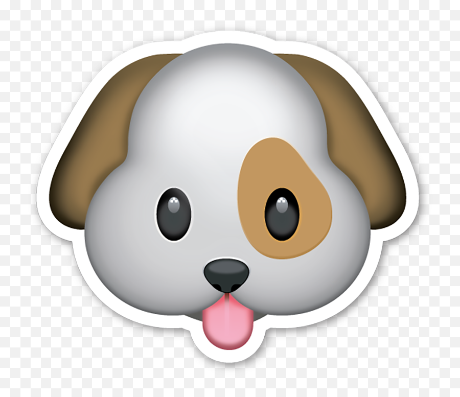 Dog Emoji Car Magnet - Emoji Dog Face,Paws Emoji