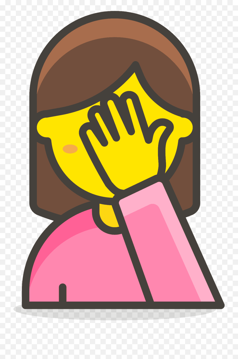 Woman Facepalming Emoji Clipart - For Women,Facepalm Emoji Woman