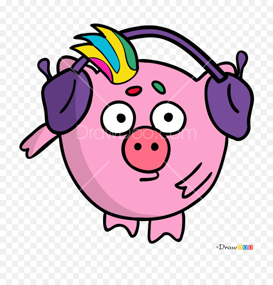 How To Draw Dj Robkiy Kikoriki Emoji,Cute Pictures Of Cartoon Emotions Of Pigs