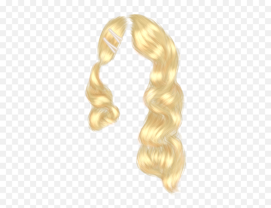 Imvu Hair Curly Wig Hairstyle Blonde Sticker By Kaph - Long Hair Imvu Wigs Emoji,Imvu Emoji