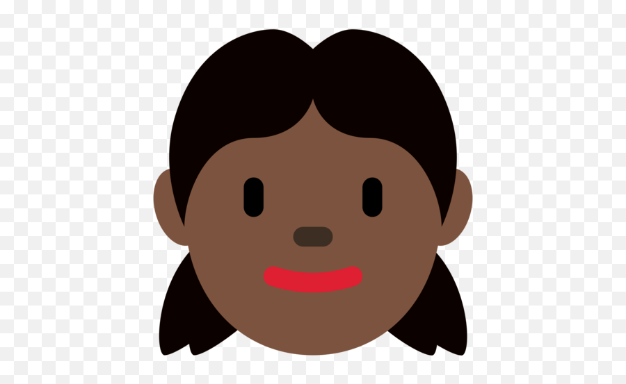 Girl Dark Skin Tone Emoji,Emoji Smiling Girl