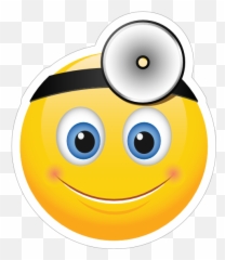Cute Doctor Emoji Sticker - Transparent Background Doctor Emoji,Emoji Bumper Stickers