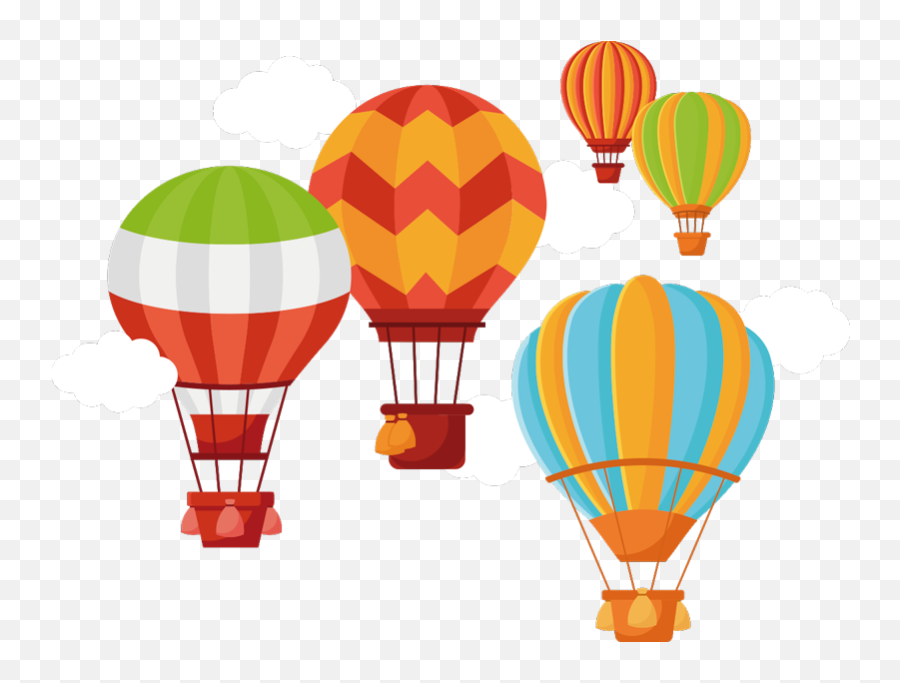 Hot Air Balloon Wall Sticker - Hot Air Balloon Emoji,Red Balloon Emoji