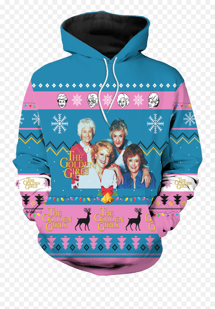 Ugly Christmas Sweatshirt - Golden Girls Christmas Sweatshirt Emoji,Sweatshirt Lyrics With Emojis