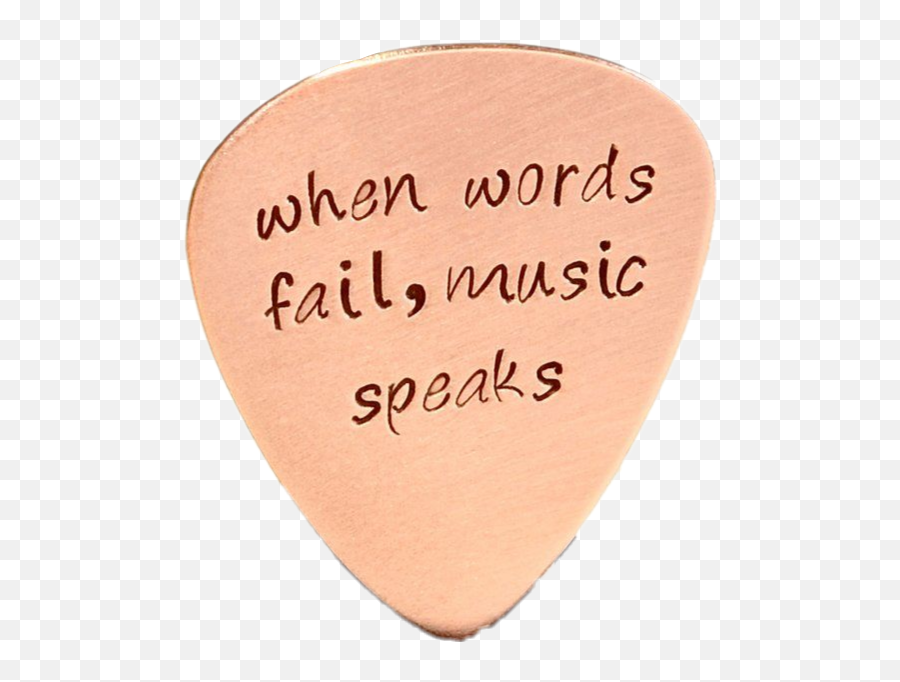 Guitar Pick Music Bands Quotes Words - Girly Emoji,Where Words Fail Emojis Speak