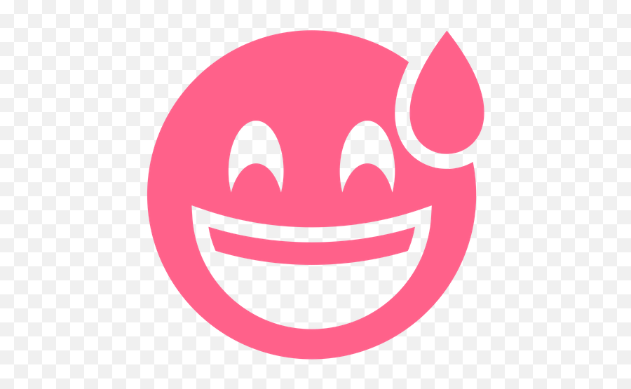 Sweat Smiley Emoji Icon Of Glyph Style - Happy,Emoticons With