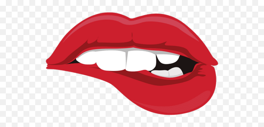 Drawn Tongue Lip Bite - Lip Bite Transparent Background Emoji,Biting Emoji