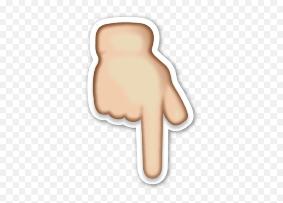 Emoji Down - Finger Down Emoji Png,Point Down Emoji