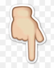 Emoji Down - Finger Down Emoji Png,Point Down Emoji