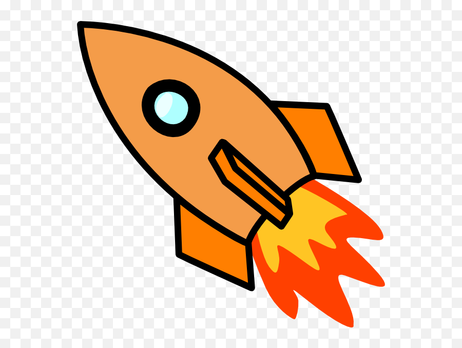 Clipart Flames Rocket Clipart Flames - Cartoon Rocket Emoji,Rocket And Gas Emoji