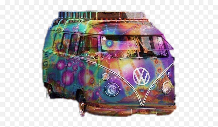 Sticker Van Vehicle Sticker - Van Volkswagen Diamond Painting Emoji,Vw Hippie Emoji
