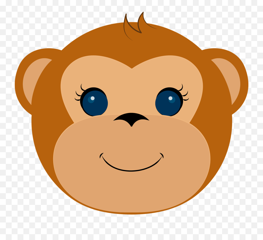 Monkey With Mask Clipart - Creazilla Monkey Face Clipart Emoji,Big Cute Monkey Face Emoji